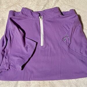 Riding sport quarter zip in lavender. Quarter zip. All cotton. Size XL